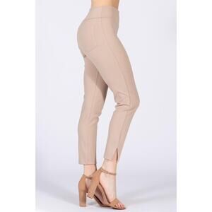 Chatoyant Crop Capris with Side Split Khaki Large